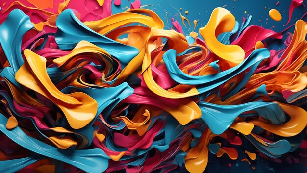 Abstract background colorful twisted shapes in motion twisted texture background colorful liquid wallpaper fluid backdrop ai generative