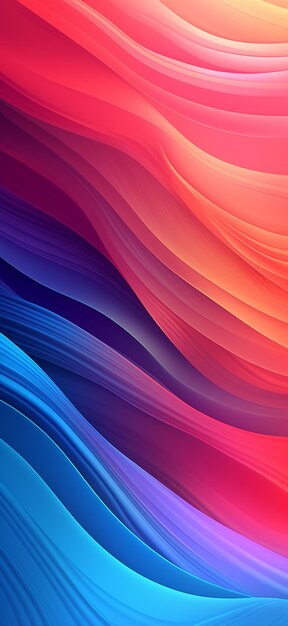Abstract background of colorful waves and colors in a red generative ai