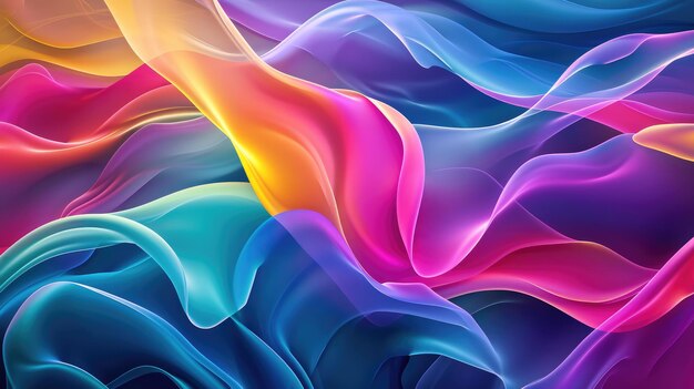 Photo abstract background of colorful waves flowing seamlessly