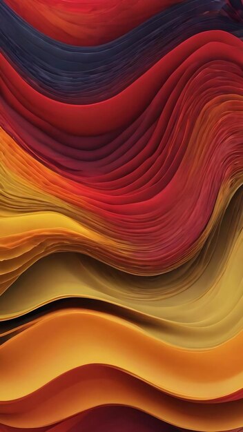 Abstract background of a colorful wavy design with a yellow and red hue generative ai