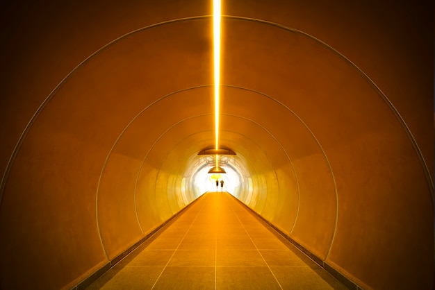 Abstract background. Construction tunnel perspective.