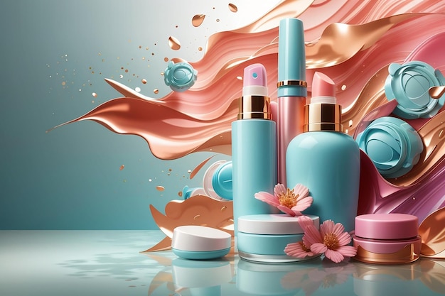 Abstract background for cosmetics product