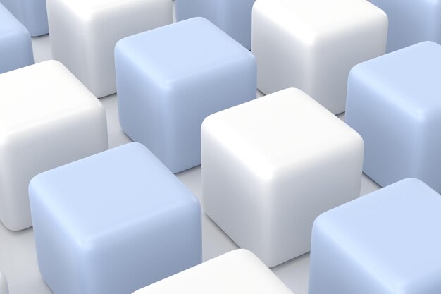 Abstract background of cube 3D rendering