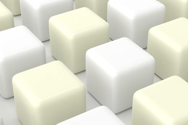 Abstract background of cube 3D rendering