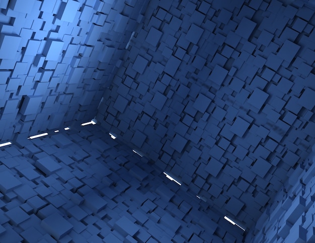 Abstract background of cubes . 3d rendered illustrationa