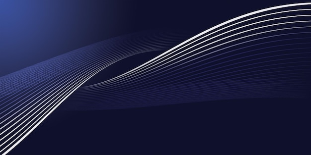 abstract background Curved lines with dark blue gradient Technology style