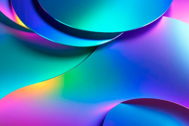 Abstract background design of metallic holographic liquid metal