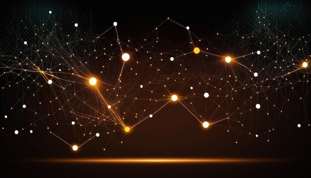 abstract background dot and connect line for cyber generative ai