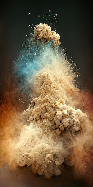 Abstract background exploded dust in the universe digital art illustration