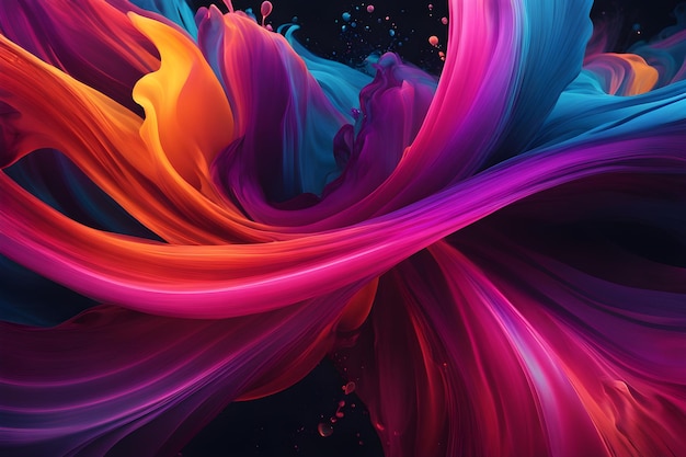 abstract background features a swirling fusion of vibrant colors