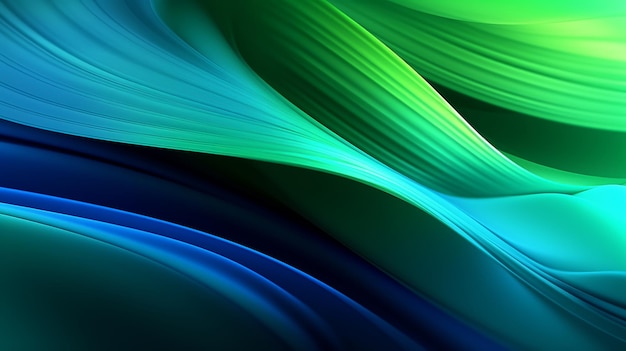 Abstract background featuring a blend of green and blue colors generative ai