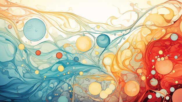 abstract background fibrous bubbles colorful