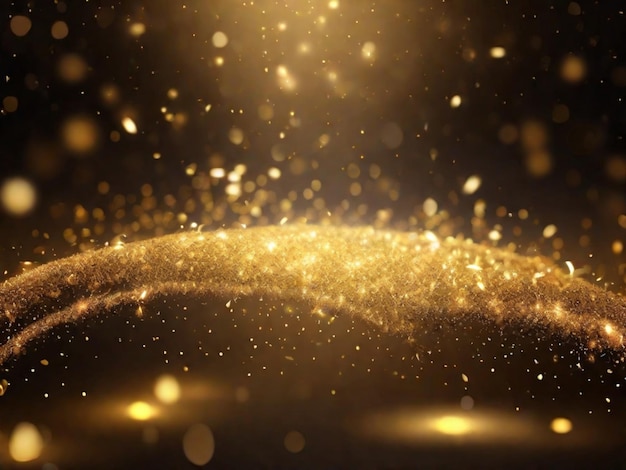 An abstract background filled with golden