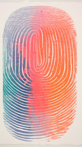 Abstract background of fingerprint on paper Generative AI