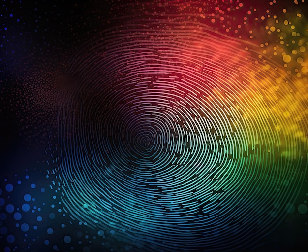 Abstract background in fingerprint tech style for background texture