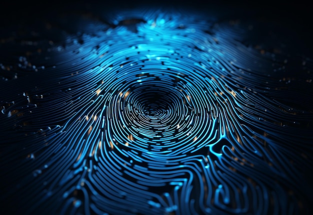 Abstract background in fingerprint tech style