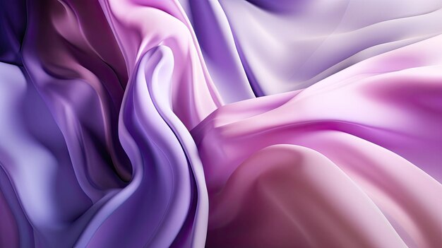 Абстрактный цветочный фон с 3D Wave Gradient Silk Fabric Generative AI