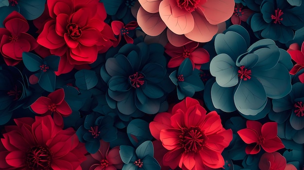 Abstract background of flowers Closeup