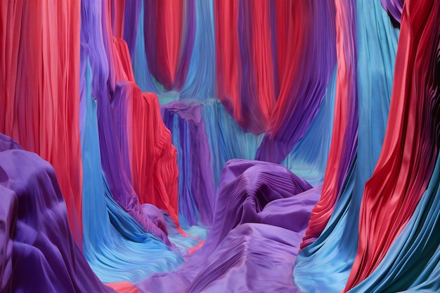 Abstract background of flowing fabric