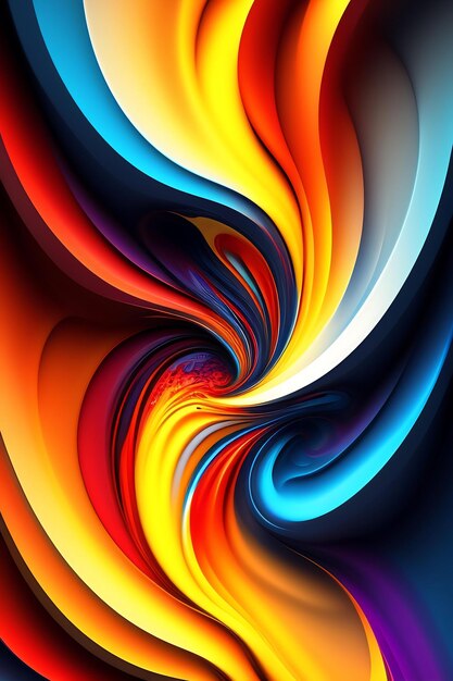 Abstract background in fluid art style