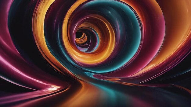 Abstract background in the form of a swirling air concept in a pipe
