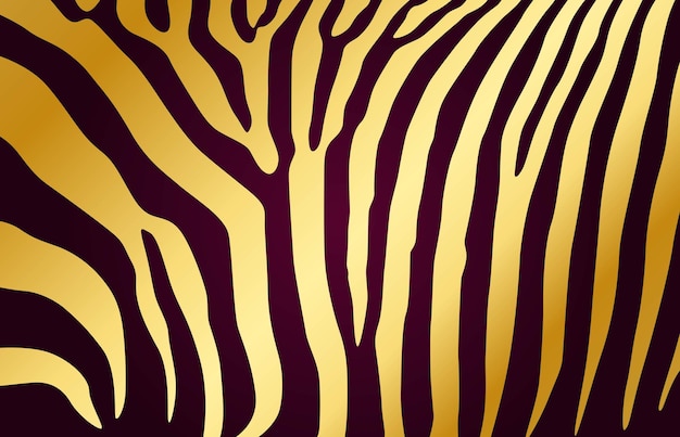 Foto sfondio astratto sotto forma di modello di zebra con strisce dorate