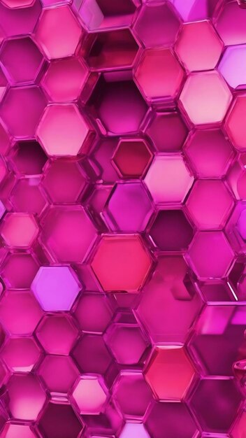 Foto sfondo astratto formato da esagoni rosa vetro motivo viola cristalli geometrici astratto