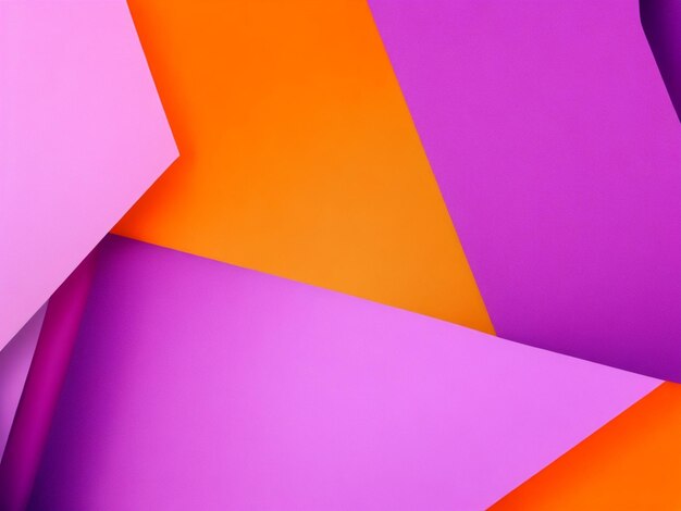 Abstract background from sheets of purple orange and pink paper orange cardboard