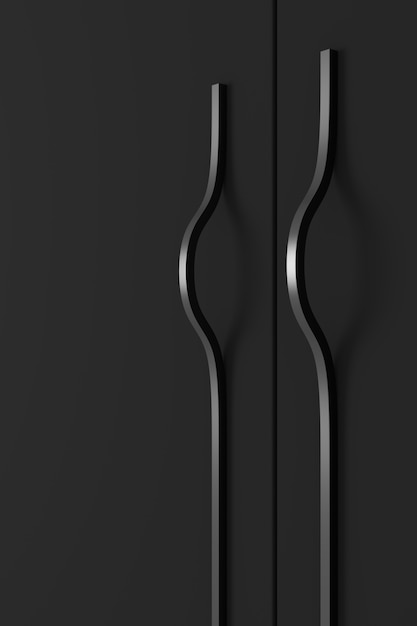 Abstract background of furniture handle. 3D rendering.