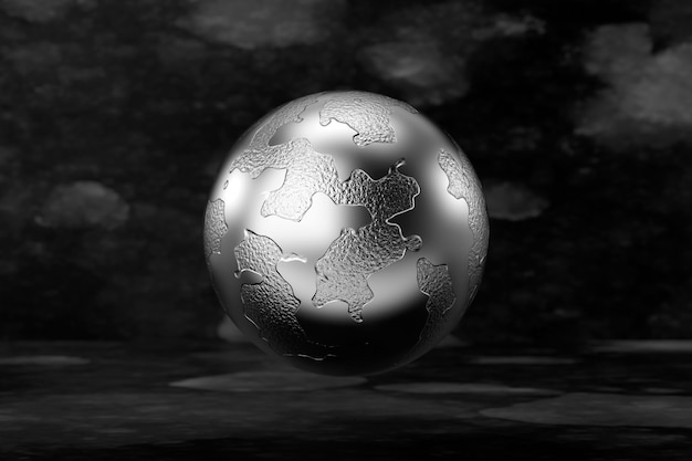 Abstract background of the globe shape. 3D rendering.