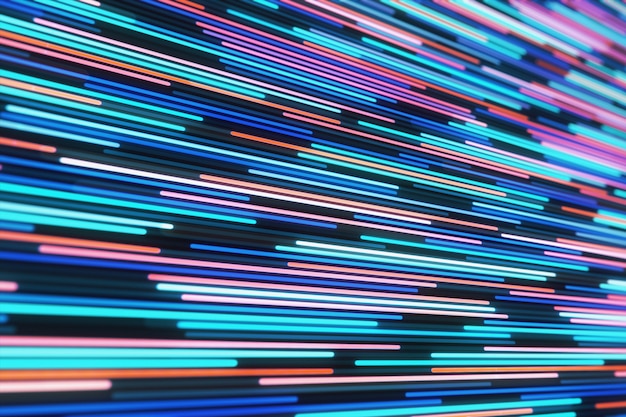 Abstract background of glowing neon lines