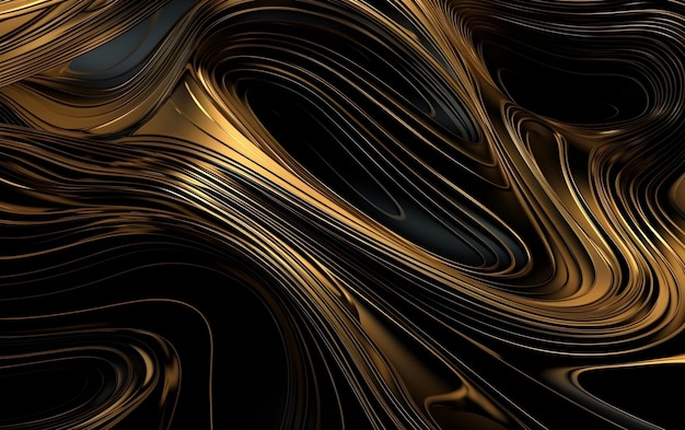 Abstract background in gold and black