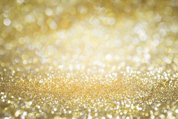 Abstract background gold light bokeh christmas holiday