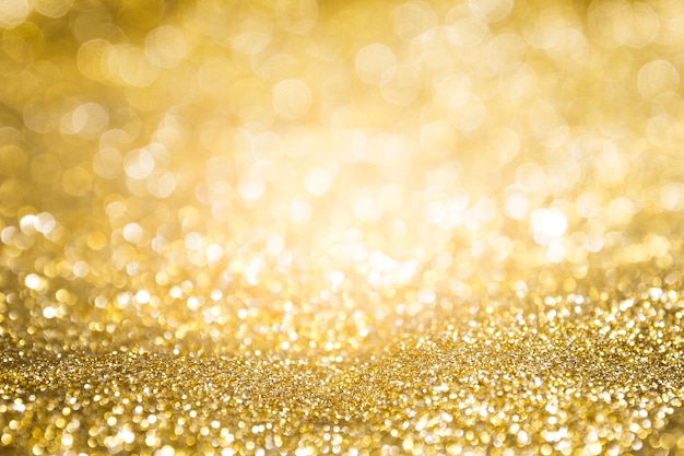 Photo abstract background gold light bokeh christmas holiday