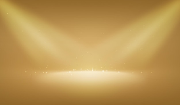 Abstract background gold light glitter show stage of glow shiny golden scene luxury backdrop or empty sparkle podium award spotlight celebration and shine studio display bokeh on glamour wallpaper