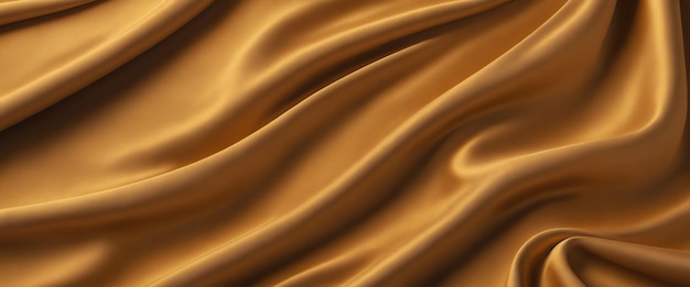 Abstract background of golden crumpled fabric Cloth with folds Colorful illustration Generative AI