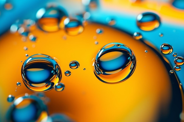 Abstract background gradient oil bubble in water wallpaper