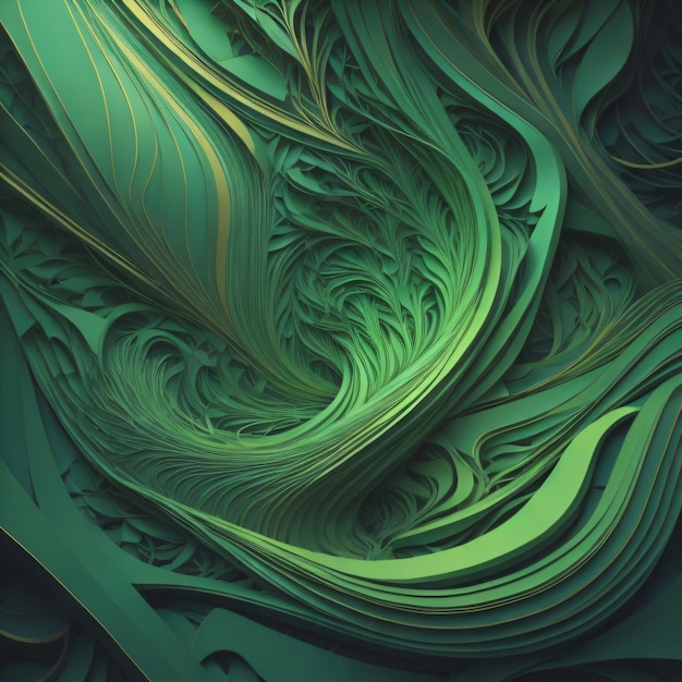 Abstract background green leaves