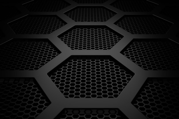 Abstract background of hexagon. 3D rendering.