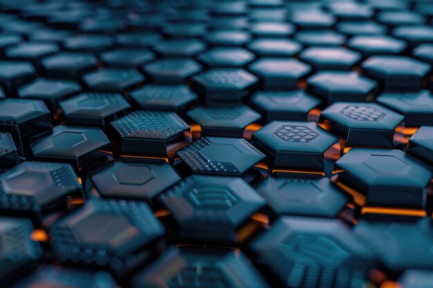 Abstract background hexagon network technology