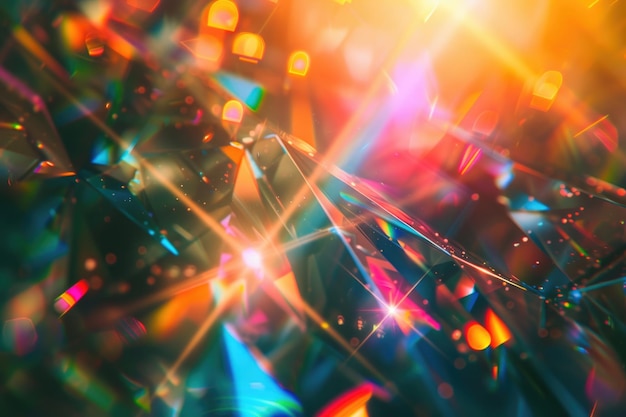 abstract background of holographic light and flare