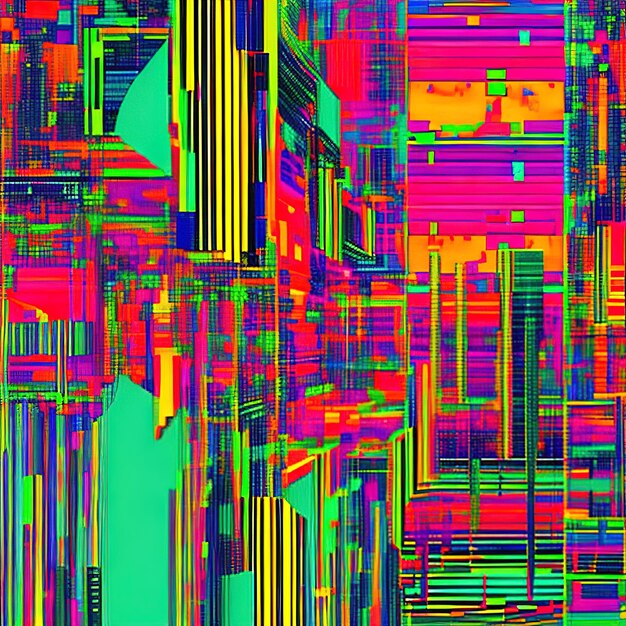 Premium AI Image  Abstract background inspired by digital glitch