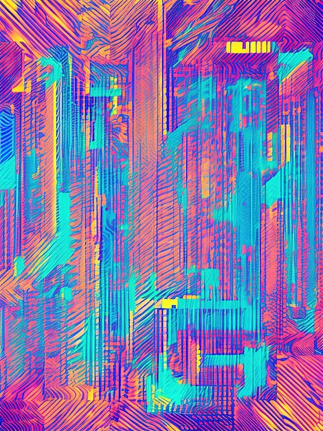 Premium AI Image  Abstract background inspired by digital glitch