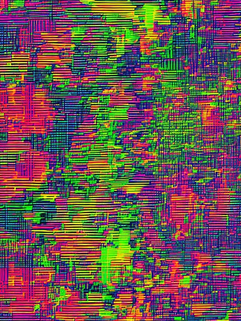 デジタルグリッチ効果とピクセルに触発された抽象的な背景