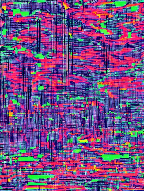 デジタルグリッチ効果とピクセルに触発された抽象的な背景