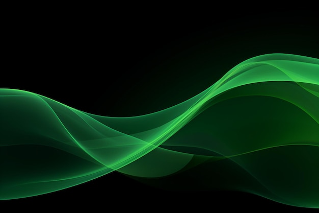 Abstract background of intersecting curved lines in green colors