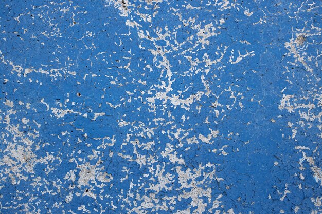 Abstract background is blue Concrete wall with cracked surface