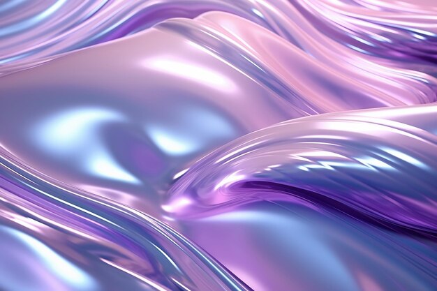 Photo abstract background of liquid purple waves surface closeup ai generated