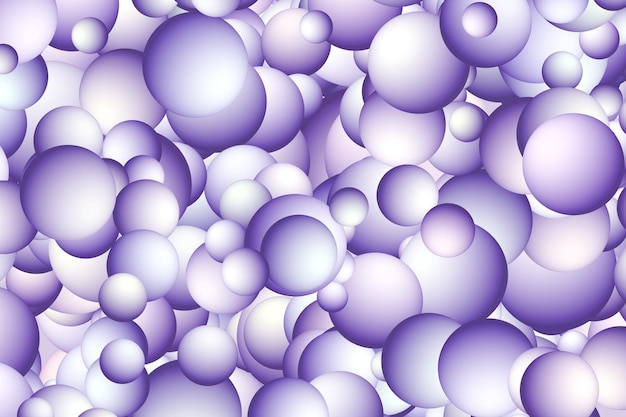 Photo abstract background - a lot of 3d purple spheres.