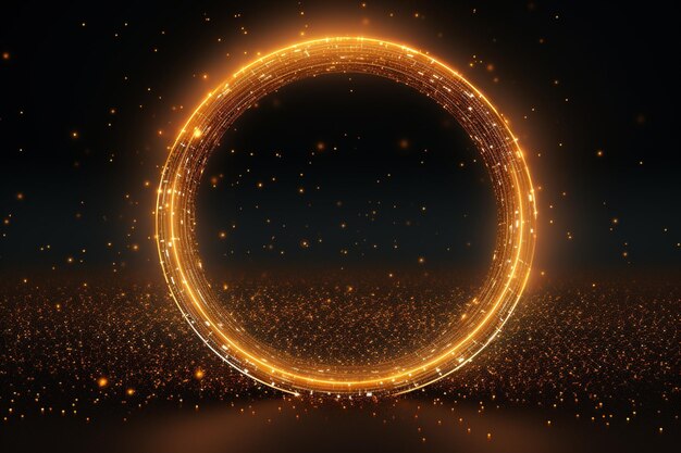 Abstract background luminous swirling elegant glowing circle big data cloud light ring sparking